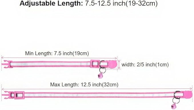3 Pack Reflective and Breakaway Cat Collars - Image 2