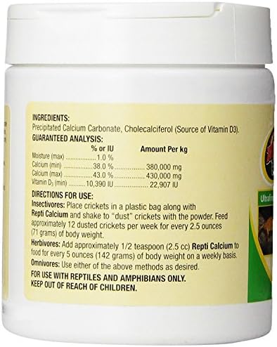 Zoo Med Reptile Calcium with Vitamin D3, 8-Ounce
