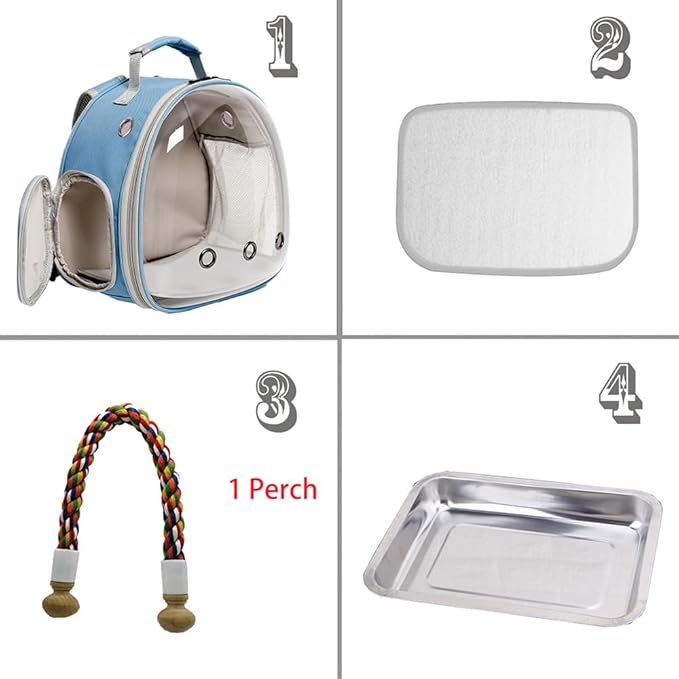 Small Bird Travel Backpack Carrier Cage, Backpack to Transport Backpack Carrier - Image 3