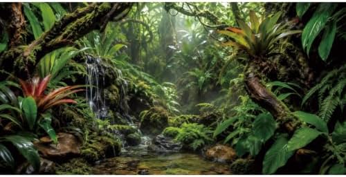 Rainforest Waterfall Reptile Habitat Background 72x24 In Terrarium Backdrop