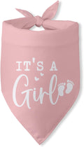 Its a Girl Pink Dog Bandana Baby Announcement Pregnancy Announcement Photo by PwrlveiutforYou