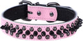 Spiked Studded Dog Collar, Genuine Leather Dog Collar, Adjustable Pet Collars by Unknown