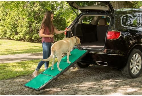 Pet Gear Tri-Fold Portable Pet Ramp for Dogs/Cats, 71" Long, Emerald