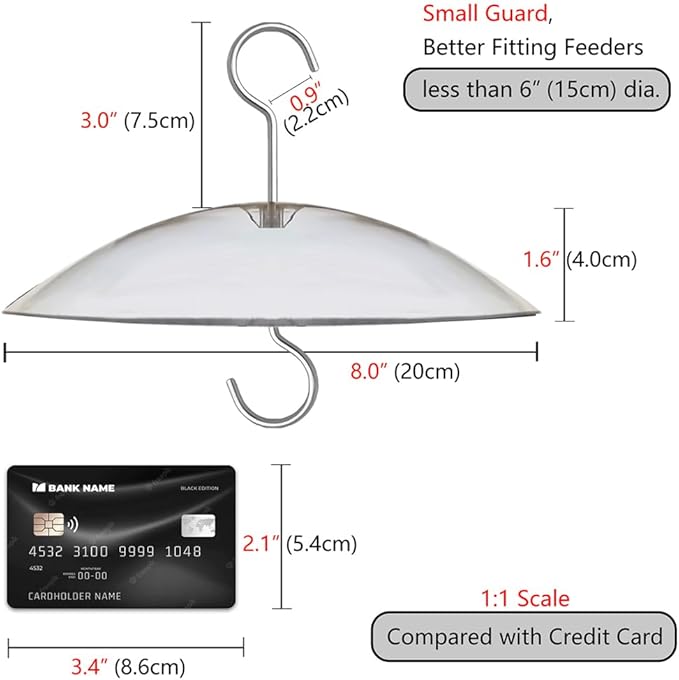 8" Mini Rain Cover for Bird Feeder/House - Image 2