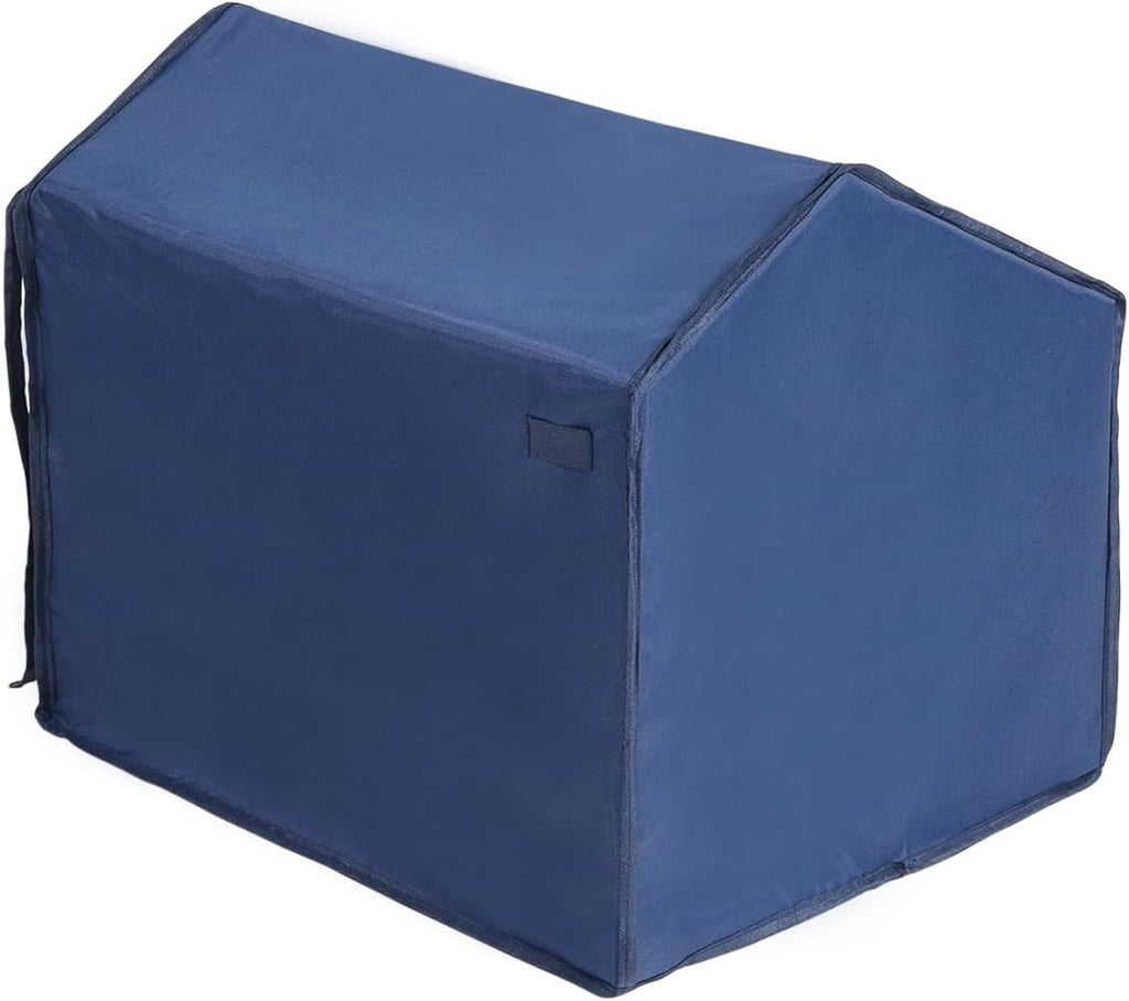 Foldable Cat Privacy Enclosure with Splash Guard – Navy Blue Hidden Pet Toilet Furniture with Scoop Holder, Odor Control & Transparent Door Curtain for Small/Medium Cats(Blue Cover only)