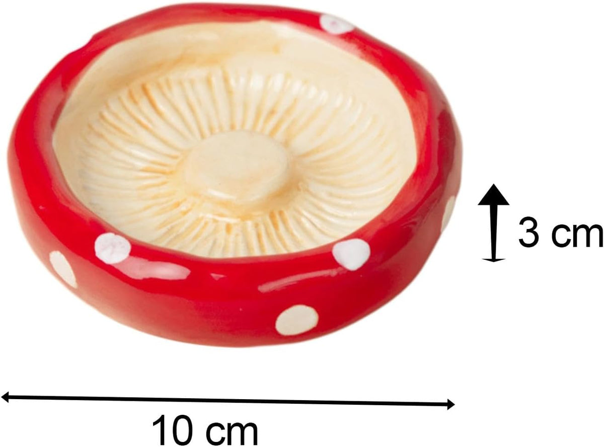 Ceramic Hamster Food Feeding Bowl Creative Furniture Hamster Hideout Mushroom Shaped for Ferret Squirrels Accessories, Food Bowl B