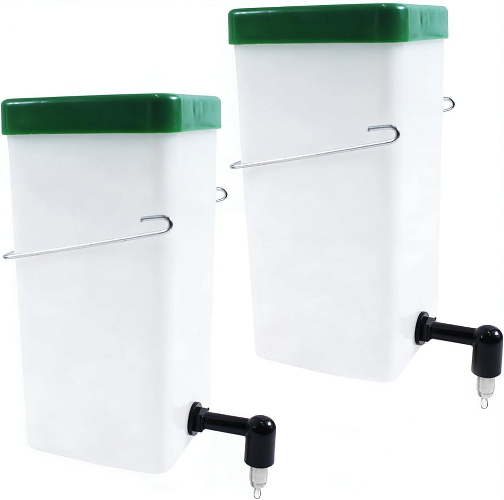 2 Pack 32oz Small Animal Water Bottle for Cage - Leak-Proof Hanging Water Dispenser for Rabbits, Guinea Pigs, Hamsters, Chinchillas & Ferrets (Clear)