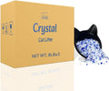 LMJP Crystal Cat Litter for Long-Lasting Odor Control, Non-Clumping, 24lb