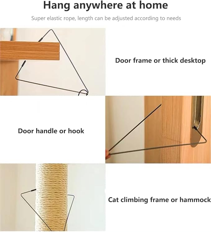 Kalimdor Interactive Cat Feather Toys, Retractable Teaser Toy ，Hanging - Image 7