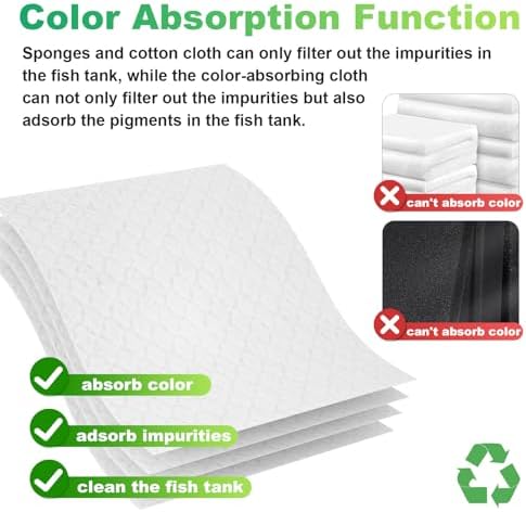 Aquarium Cloudy Water Remover, Aquarium Water Clarifying Sheets,with All Types of Filters On The Market
