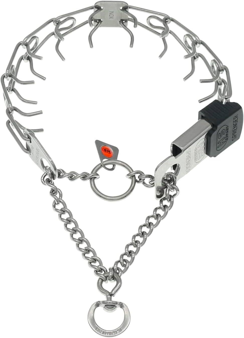 Herm Sprenger Prong Collar with Quick Release ClicLock Buckle for Small Medium Dogs Stainless Steel No Pull Collar | Pinch Collar for Dog Training Made in Germany (16in x 2.25mm)
