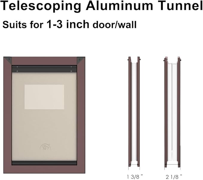 Rescumascer XL Dog Door for Door, Aluminum Extra Large Dog Door - Image 4