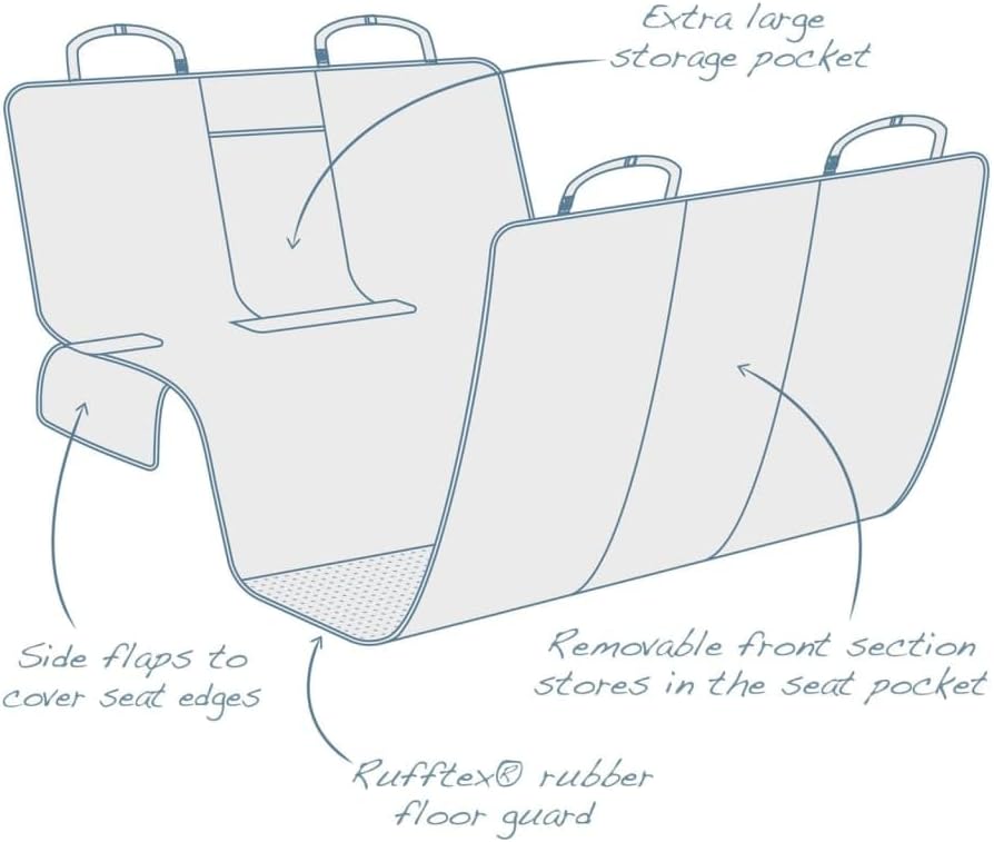 Kurgo Coast to Coast Hammock, Heather Grey, 55" Wide