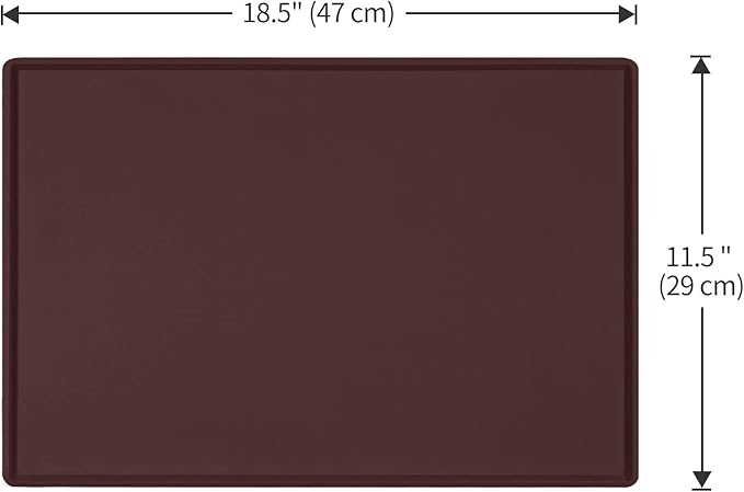 Dog Food Mat, Silicone Waterproof Food Tray, Non Slip Pet Bowl Mats Placemat - Image 5
