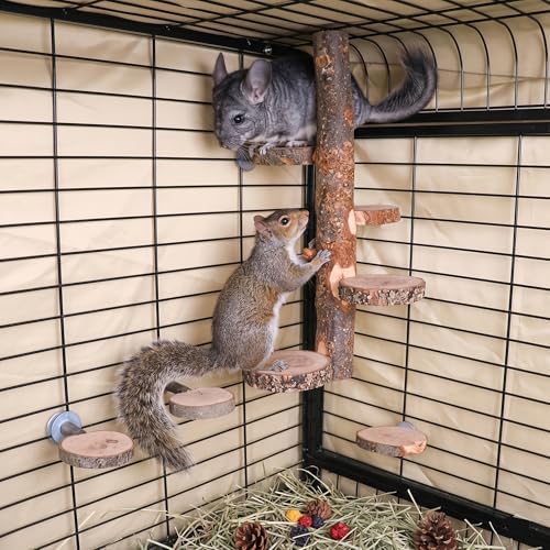 YKD Chinchilla Large Hanging Wooden Rotating Platform