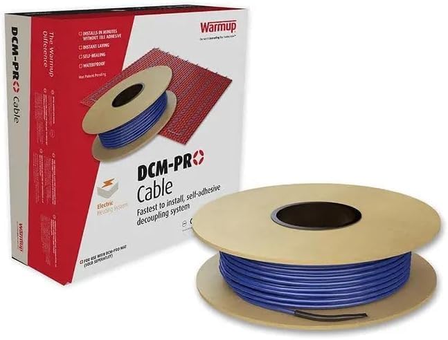 Warmup DCM-PRO | Electric Radiant Heating Cable, 195 Watts, 15Ft², Blue