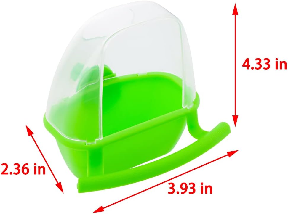 3 Pcs Small Bird Slot Feeder No Mess Cage Hanging Feeder Cup Plastic Food Feeding Box for Parakeet Budgies Cockatiel Lovebird Small Birds