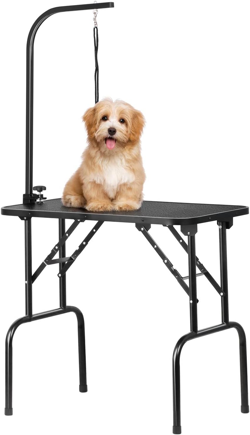 Yaheetech 32 Inch Sturdy Dog Grooming Table for Home, Black