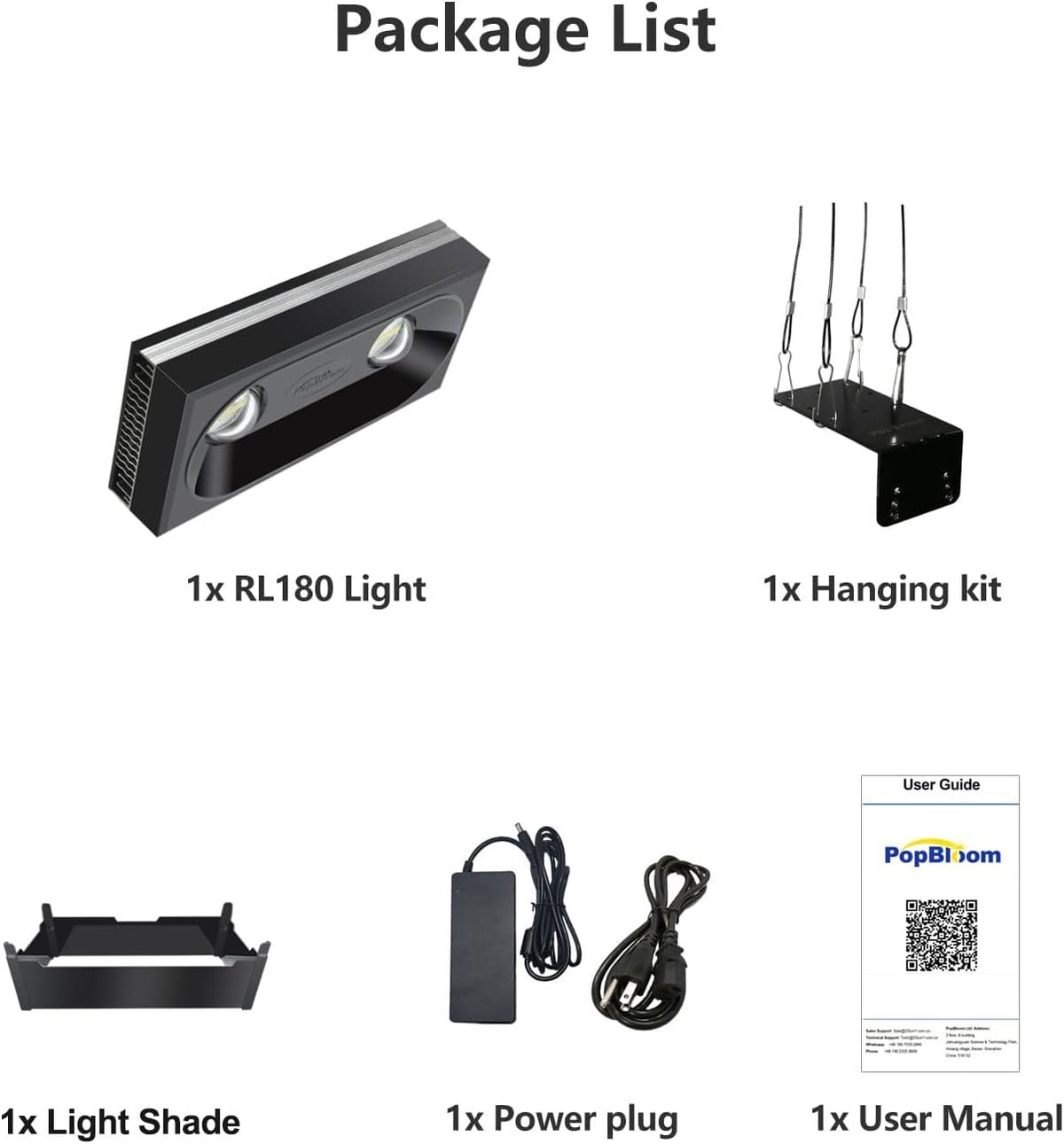 PopBloom RL180 Pro WiFi LED Reef Aquarium Light, 200W for LPS SPS Corals