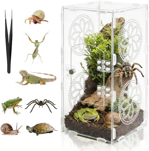 11.8"x5.5"x5.9" Jumping Spider Enclosure with Front Door