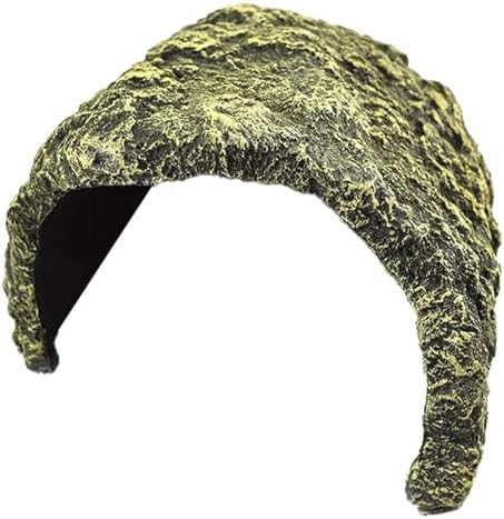 OMEM Resin Reptile Hideout: Extra Large Simulation Rock Cave for Ball Pythons, Lizards, Large Reptile Evasion -Aquarium Turtle Fish Tank Landscaping