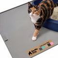 GORILLA GRIP Cat Litter Mat, Easy Clean Silicone Mats, 24x15 Gray