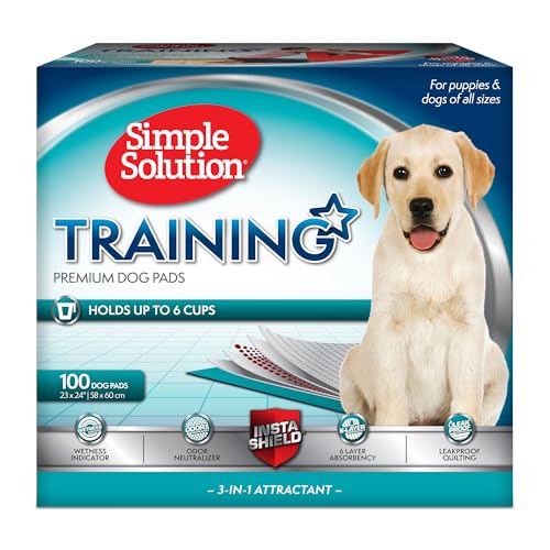 Simple Solution Large Puppy Training Pads, Leak Proof, 23"x24" 100 Count