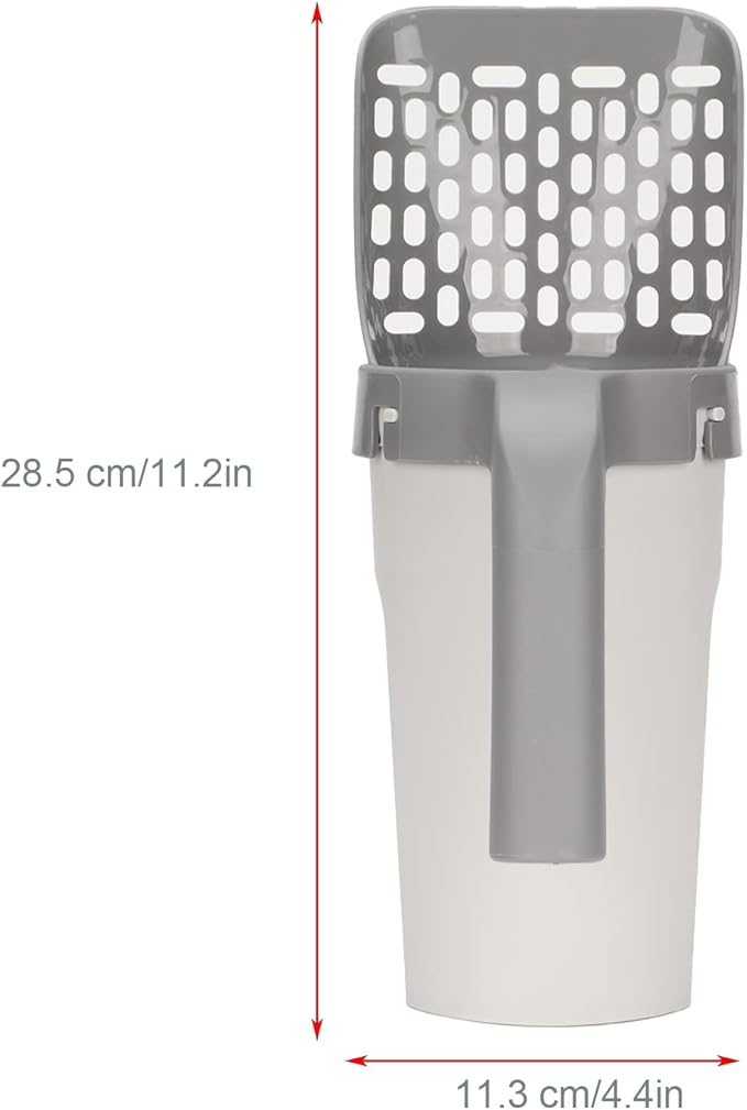 Cat Litter Scoop with Integrated Detachable Deep Shovel – Leakproof Pooper - Image 3