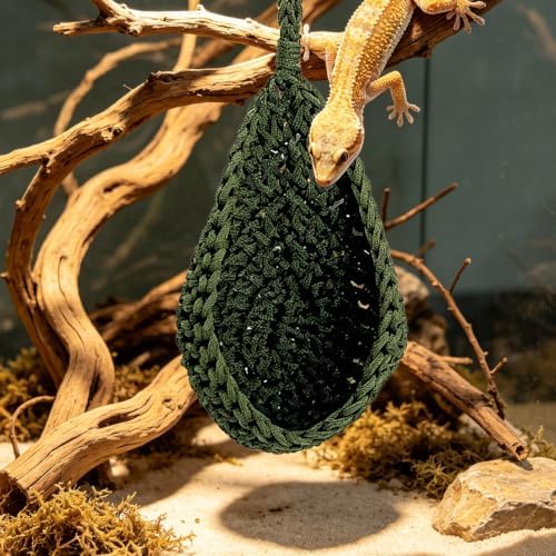 Premium Cotton Rope Reptile Hammock Hanging Hideout for Snakes