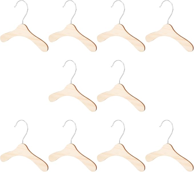 Wooden Pet Clothes Hangers 8.66-inch Small Dog and Cat Hangers Wear-Resistant by levemolo