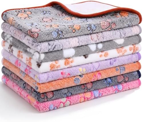 8Pcs Guinea Pig Blankets 16x24 Small Animal Fleece Bedding Pet Cage Liners