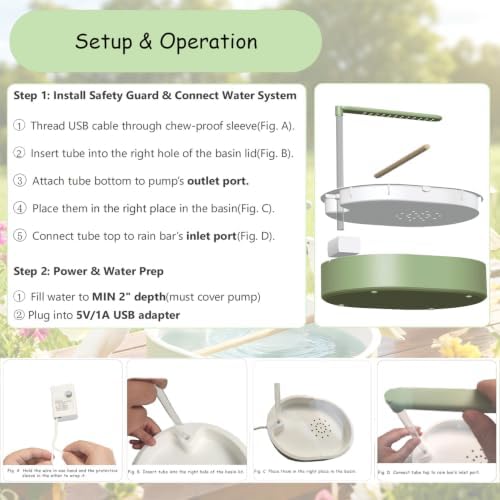 Automatic Bird Shower with Pump, for Parakeets