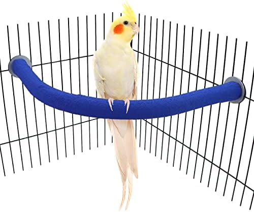 Wontee Bird Perches Bird Cage Sand Perch Stand for Budgies Parakeets Cockatiels Conures (Random Color) (90 Degrees)
