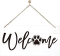 Welcome Sign for Front Door, Welcome Decor Wooden Hanging Sign for Wall Decor by corner+wind