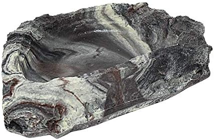 Needzo Corner Rock Bowl for Hermit Crabs, Food and Water Dish Accessory, Tank Supplies, 3 Inches