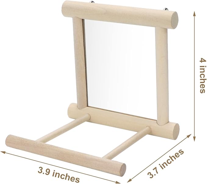 Bird Mirror with Perch Bird Toys - Image 4