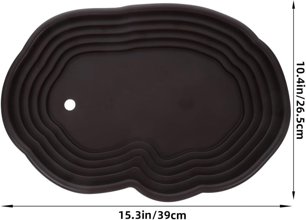 Kisangel Large Turtle Bathing Pool Coffee Color 15.35X10.43X1.77in Re