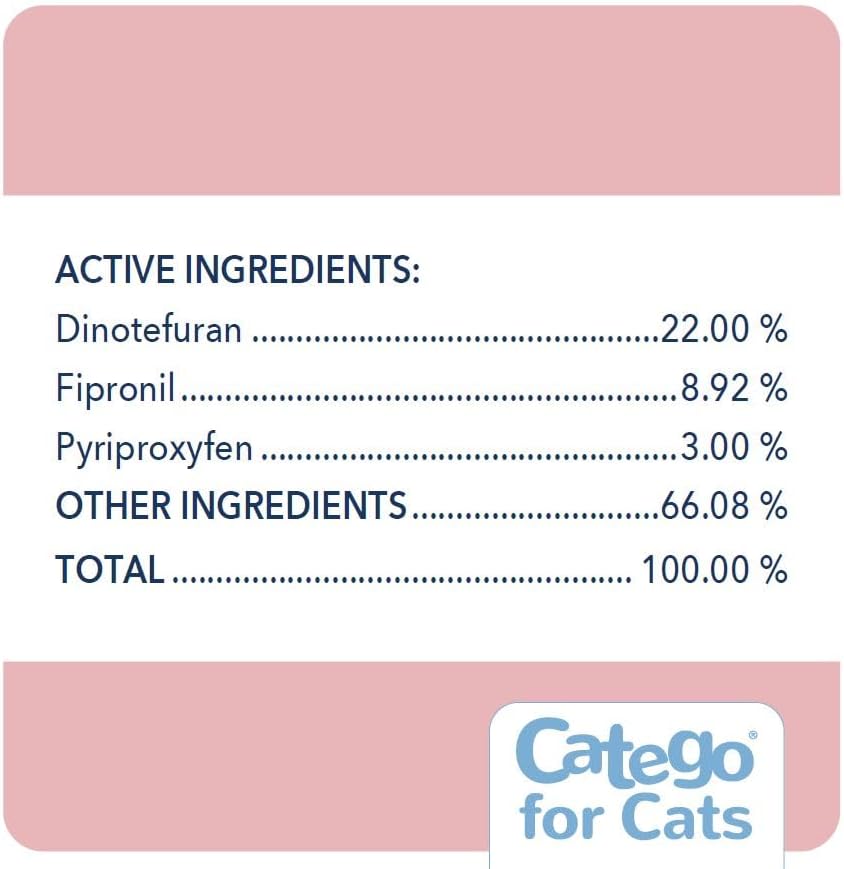 Catego Flea and Tick Prevention for Cats - Over 1.5 lbs, 3 Month Supply