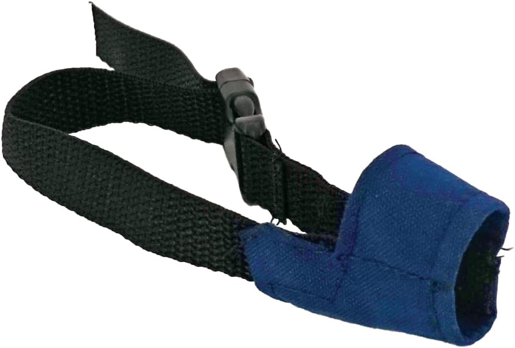 JorVet Soft Dog Muzzle | Adjustable, Breathable Nylon for Preventing Biting | Comfortable & Secure Fit for XX-Small Dogs – Perfect for Everyday Walks, Vets & Grooming | Blue