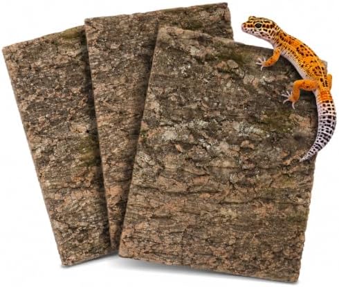 NUOBESTY 3 Pack Large Cork Bark for Reptiles, Terrarium Background Panels