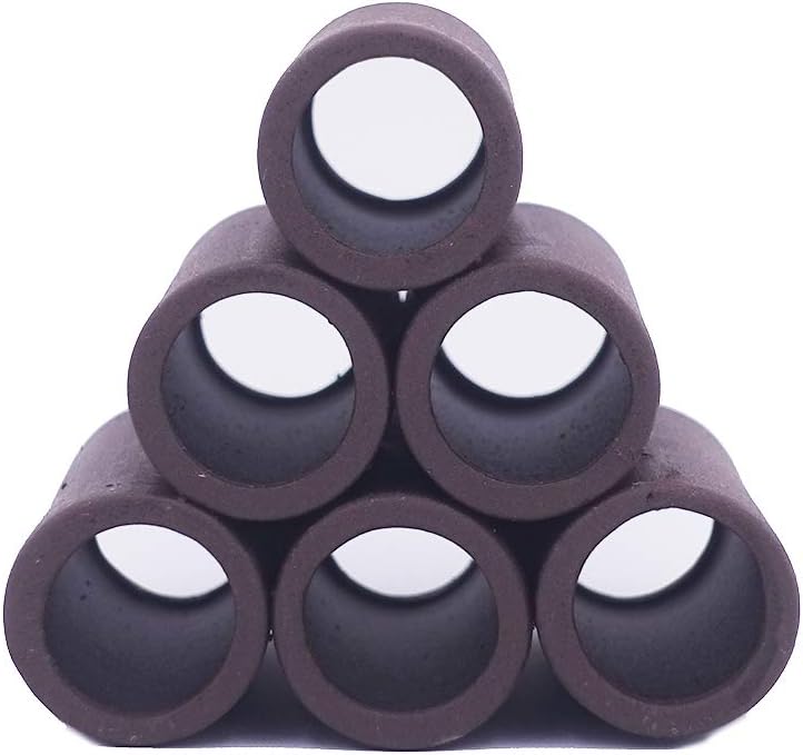 DOHO Aquarium Cave Handmade Brown Ceramic Shelters - Shrimp and Small Fish Habitat, Breeding Tube, Hiding cave - Hideaway Pipes Reduce Stress, Encourage Spawning - Aquarium Decorative Six Holes