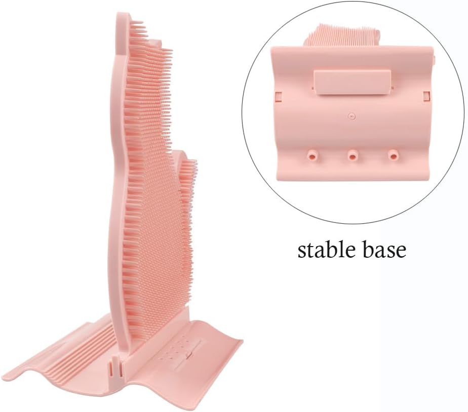 Cat Self Grooming Scratcher, Kitten Scratch Pad, Cat Itching Brush, Corner Wall Standing Scratching Brushes, Pet Back Itching Board with Catnip Tray, Massager Comb for Molt Period, Pet Toy