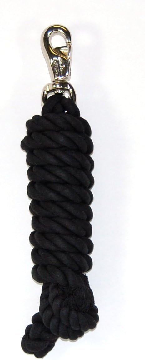 Hamilton 3/4" x 10' Cotton Horse Lead Rope with Bull Snap, Red