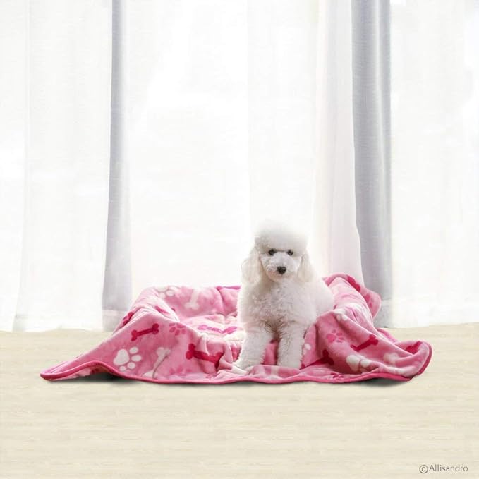 Allisandro Luxurious Dog Blanket, 350 GSM Super Fuzzy Microplush Fleece Pet - Image 6