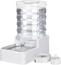 Dog Cat Water Dispenser: 8L White Upgraded Gravity Feeder by MASOCAT