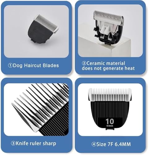 Replacement Blade for nebot P1 Pro Pet Grooming Kit & Vacuum,Size-10 Cut Length 1/50"(0.5mm),Made of Ceramic Blade & Stainless Steel Blade