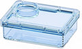 2-Pack Medium Reptile Escape-Proof Feeder Bowls, Clear + Transparent Blue