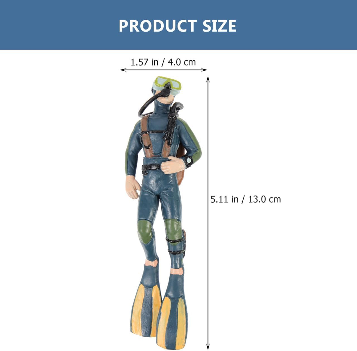 DOITOOL Aquarium Aquanaut Decoration Diver Decor Set 5.11X1.57X5.90in Lifelike Statue for Fish Tank Landscape Fresh and Salt Water Aquarium Decor 5 pcs