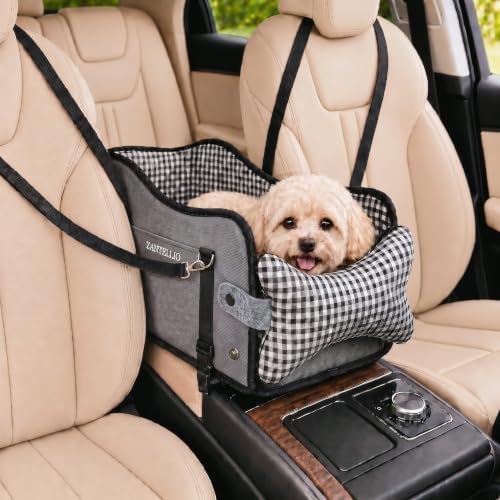 Center Console Dog Car Seat, Sturdy Armrest Seat for Small Dogs