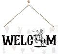 Welcome Sign for Front Door, Welcome Decor Wooden Hanging Sign for Wall Decor by corner+wind